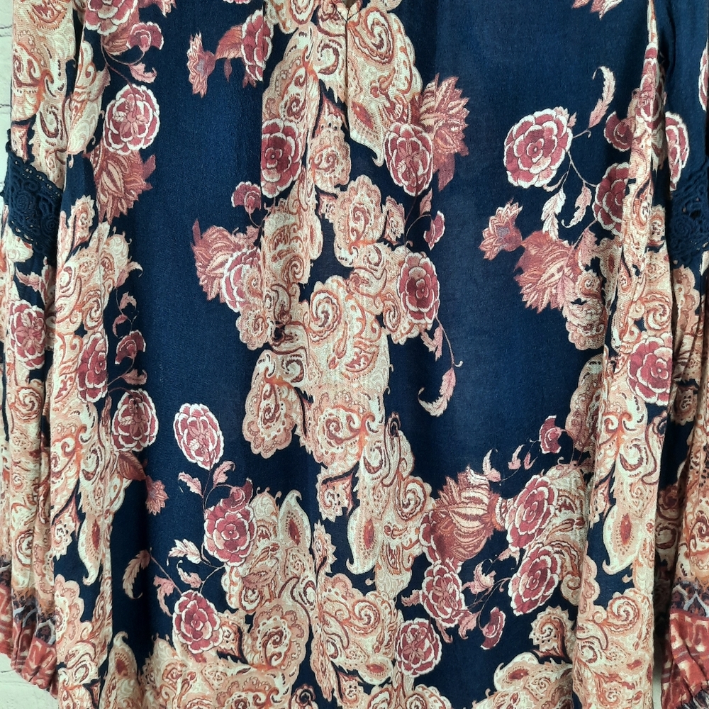 Altar'd State Long Sleeve Bohemian Mini Dress - Picture 9 of 14